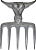 Garfo 5 pontas para churrasco - Imagem 1