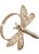 Porta guardanapos libélula dourada - Imagem 1