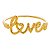 Porta  guardanapo love em metal dourado - Imagem 1
