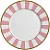 Prato raso Stripe Rose filete dourado - Imagem 1