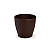 Vaso Mini Redondo Rattan 1,8 Lts Coffee - Imagem 1