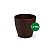 Vaso Mini Redondo Rattan 1,8 Lts Coffee - Imagem 2