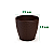 Vaso Mini Redondo Rattan 1,8 Lts Coffee - Imagem 3