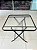 MESA DOBRAVEL IMCOL VIDRO/METAL 80X80CM 230098 - Imagem 2