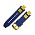 Pulseira para Relógio Compatível com Invicta Noma 3 Completa - Azul e Dourado - Imagem 3