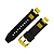Pulseira para Relógio Compatível com Invicta Noma 3 Completa - Preto e Dourado - Imagem 4