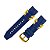 Pulseira para Relógio Compatível com Invicta Reserve Bolt Zeus Men/ Jason Taylor Azul Completa Peças Douradas - Imagem 1