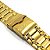 Pulseira para Relógio Compatível com Invicta Reserve Bolt Zeus Magnum 25210 Dourado - Imagem 5
