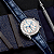 Pulseira para Relógio Compatível com Breitling Premier/ Classic AVI Em Couro Azul Encaixe 22mm / Fecho 20mm - Imagem 2
