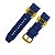 Pulseira para Relógio Compatível com Invicta Reserve Bolt Zeus Men/ Jason Taylor Azul Completa Peças Douradas (Cabo Dourado) - Imagem 5