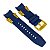 Pulseira para Relógio Compatível com Invicta Reserve Bolt Zeus Men/ Jason Taylor Azul Completa Peças Douradas (Cabo Dourado) - Imagem 9