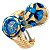 Coroa e Tige para Relógio Compatível com Invicta Thunderbolt Azul - Imagem 1