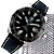 Pulseira para Relógio Compatível com Tag Heuer Nylon Preto e Costura Azul Encaixe 24mm/ Fivela 20mm - Imagem 2