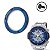 Bezel para Relógio Compatível com Hublot King Power (Jose Mourinho) Azul Reflexivo com Parafusos Preto - Imagem 1