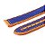 Pulseira para Relógio Compatível com Omega Seamaster Planet Ocean Azul/Laranja Borracha e Nylon Com Costura Encaixe de 22mm - Imagem 5
