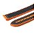 Pulseira para Relógio Compatível com Omega Seamaster Planet Ocean Preto/ Laranja Borracha e Nylon Com Costura Encaixe de 22mm - Imagem 7