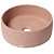 Cuba Redonda de Apoio em Concreto - Rosé - Imagem 1