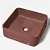 Cuba Quadrada de Apoio em Concreto - Terracota - Imagem 3