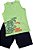 Conjunto Curto Infantil Menino Dinossauro em Verde - Imagem 1