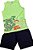 Conjunto Curto Infantil Menino Dinossauro em Verde - Imagem 2