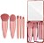 KIT DE 5 PINCÉIS COM ESPELHO PARA VIAJEM - COR ROSA - Imagem 1