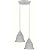 PENDENTE SINO P/ 02 LAMP BRANCO EXTRALUZ - Imagem 1