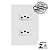 CJ 2 TOMADAS 2P+T 10A 250V SEPARADAS MONOBLOCO STYLUS ILUMI - Imagem 1