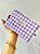 Necessaire feminina estilo box com estampa xadrez lilás - Imagem 3