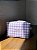 Necessaire feminina estilo box com estampa xadrez lilás - Imagem 4