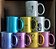 Caneca colorida com glitter espelhada - Imagem 1