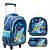 Kit Mochila Escolar Com Rodinha Shark Lancheira E Estojo - Imagem 1