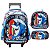 Kit Mochila Escolar Com Rodinha Shark Lancheira E Estojo - Imagem 2