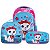 Kit Mochila Escolar Infantil De Rodinhas Menina Bolsa Resistente Impermeável Com Lancheira E Estojo - Imagem 1