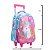Kit Mochila Escolar Infantil De Rodinhas Menina Bolsa Resistente Impermeável Com Lancheira E Estojo - Imagem 4