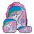 Kit Mochila Escolar Infantil Menina Unicornio Com Rodinhas - Imagem 2