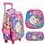 Kit Mochila Escolar Infantil Menina Unicornio Com Rodinhas - Imagem 1