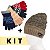 Kit Touca Gorro Lã Forrada + Luva Touch Mexer Celular Tablet - Imagem 1