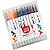 Caneta Marcador Brush Pen 12 Cores Duas Pontas Pincel Fina - Imagem 4