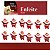 Kit 12 Enfeites Árvore De Natal Papai Noel Vermelho Veludo - Imagem 2