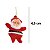 Kit 12 Enfeites Árvore De Natal Papai Noel Vermelho Veludo - Imagem 3