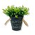 Balde De Vaso Com Alça E Plantinha Atificial Decorativa Plantas Artificiais Eucalipto - Imagem 1