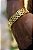 PULSEIRA ESTEIRA CADEADO CRAVEJADA DE 17mm (NINO ABRAVANEL) - BANHADA A OURO - Imagem 1