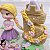 Mini Topo Rapunzel Em Biscuit (com Nome) - Imagem 3