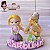 Mini Topo Rapunzel Em Biscuit (com Nome) - Imagem 6