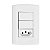 Interruptor 2 Teclas (1 Simples + 1 Paralela) + Tomada 20A 2P+T Linha Modular Pluzie - Imagem 1