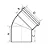 Joelho Esgoto PVC 45 X 100 - Akato - Imagem 7