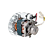 Motor Elétrico Hércules Para Lavadora Plus Mueller 1/5CV 4P - Imagem 1