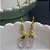 Brinco de Cristal Bruto Banhado Ouro - Imagem 2