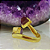 Anel de Ametista Joia Banhado Ouro - Imagem 2