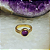Anel de Ametista Joia  Banhado Ouro - Imagem 1